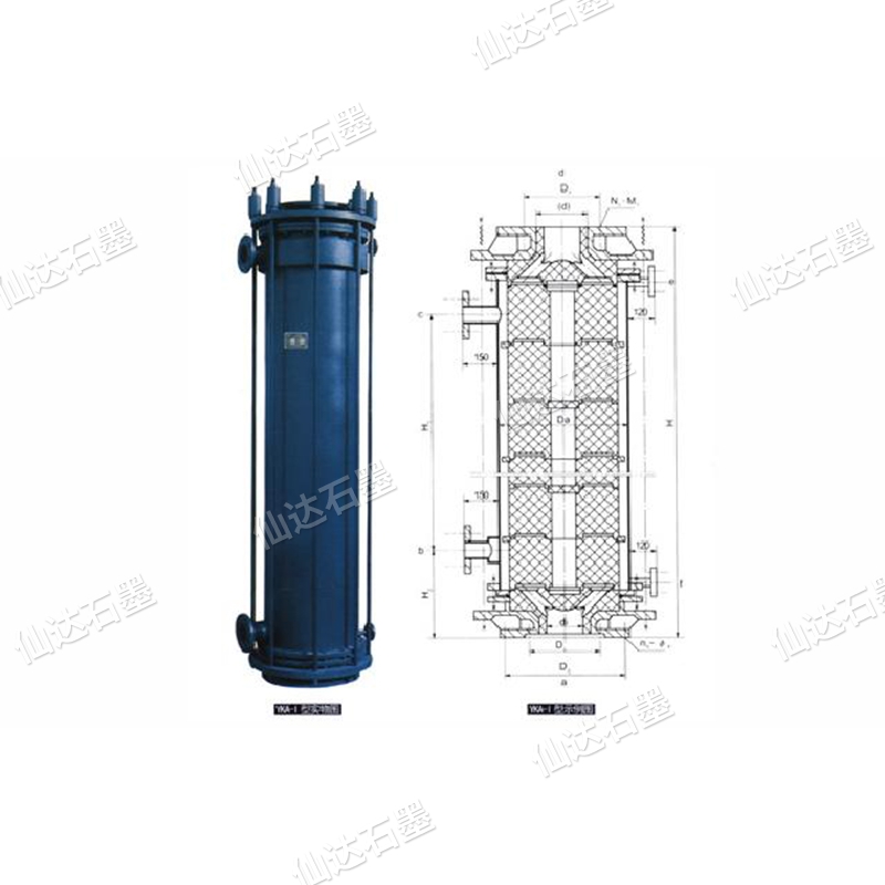 YKA型圆块孔式石墨换热器